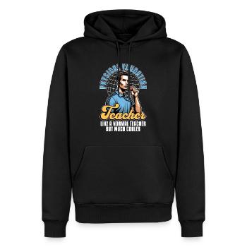 Professeur d’éducation physique comme un professeur de gym - Sweat à capuche Premium bio Homme - noir - Devant - Nico (187cm)