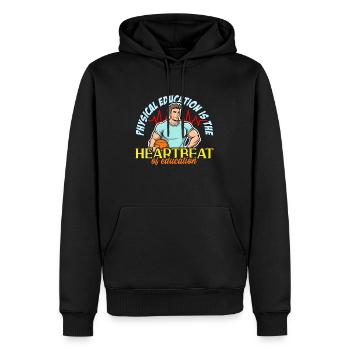 L’instructeur d’éducation physique est l’entraîneur de gymnase - Sweat à capuche Premium bio Homme - noir - Devant - Nico (187cm)