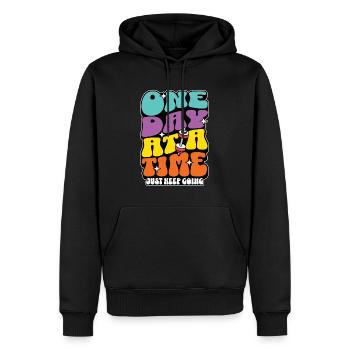 Coach de santé un jour à la fois Professeur d’éducation physique - Sweat à capuche Premium bio Homme - noir - Devant - Nico (187cm)