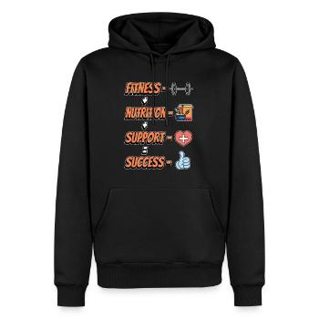 Health Coach Fitness Nutrition Support Coaching - Men’s Premium Organic Hoodie - black - Front - Nico (187cm)