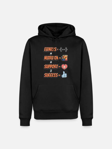 Health Coach Fitness Nutrition Support Coaching - Männer Premium Bio Hoodie - Schwarz