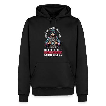 Lecture de tarot, il y a toujours des voyants - Sweat à capuche Premium bio Homme - noir - Devant - Nico (187cm)