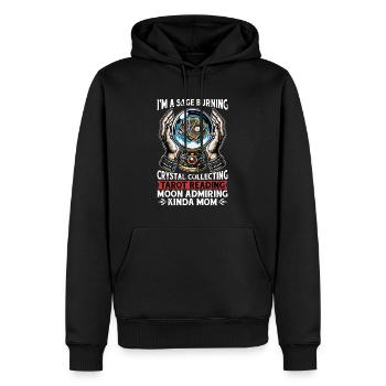 Lecture de tarot Je suis un sage brûlant la voyance - Sweat à capuche Premium bio Homme - noir - Devant - Nico (187cm)