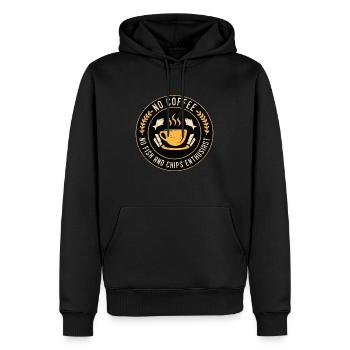 Fish And Chips No Coffee British Food Coffee Lover - Männer Premium Bio Hoodie - Schwarz - Vorne - Nico (187cm)