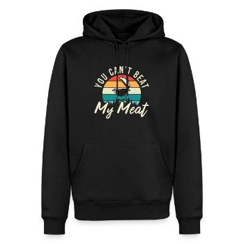 Pulled Pork BBQ You Can't Beat My Grilled Meat - Männer Premium Bio Hoodie - Schwarz - Vorne - Nico (187cm)