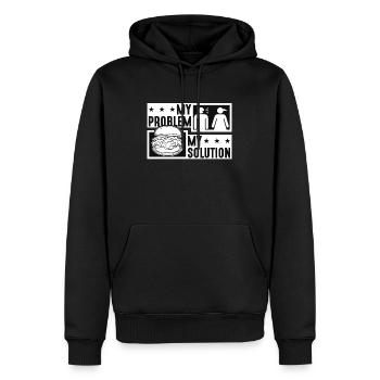 Pulled Pork BBQ My Problem My Pictogram Mom Dad - Männer Premium Bio Hoodie - Schwarz - Vorne - Nico (187cm)