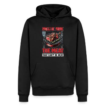 Pulled Pork The Meat That Barbecue Meat Lover - Männer Premium Bio Hoodie - Schwarz - Vorne - Nico (187cm)