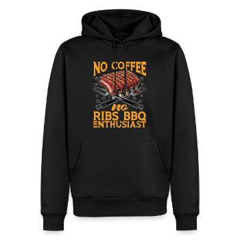 Ribs Barbecue No Coffee No Spare Ribs Coffee Lover - Männer Premium Bio Hoodie - Schwarz - Vorne - Nico (187cm)