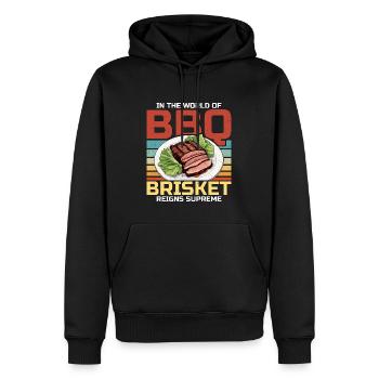Brisket Barbeque In The World Of BBQ Grilled Meat - Männer Premium Bio Hoodie - Schwarz - Vorne - Nico (187cm)
