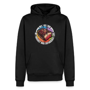 Brisket Barbeque My Passion My Brisket Meat Lover - Männer Premium Bio Hoodie - Schwarz - Vorne - Nico (187cm)