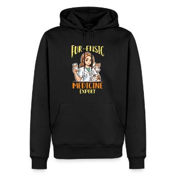 Veterinary Medicine Fur-ensic Medicine Vet Clinic - Männer Premium Bio Hoodie - Schwarz - Vorne - Nico (187cm)