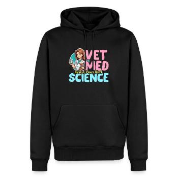 Vet Med Where Paws Meet Science Veterinary Clinic - Männer Premium Bio Hoodie - Schwarz - Vorne - Nico (187cm)