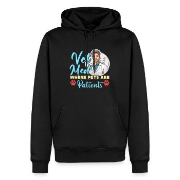 Vet Med Where Pets Are Patients Veterinary Clinic - Männer Premium Bio Hoodie - Schwarz - Vorne - Nico (187cm)