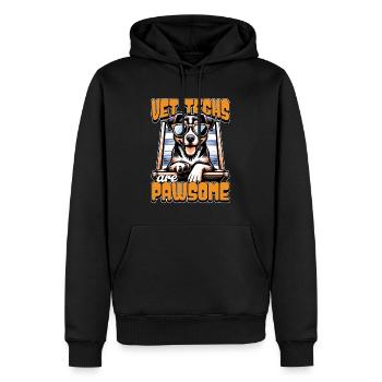 Vet Techs Are Pawsome Veterinary Practitioner - Men’s Premium Organic Hoodie - black - Front - Nico (187cm)