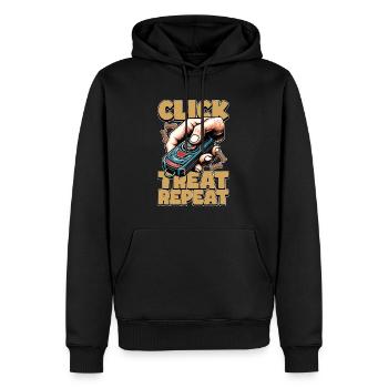 Dresseur de chiens Click Treat Repeat Animal Behaviorist - Sweat à capuche Premium bio Homme - noir - Devant - Nico (187cm)
