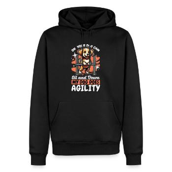 Dog Agility Training Oh Your Dog Can Sit Dog Owner - Men’s Premium Organic Hoodie - black - Front - Nico (187cm)