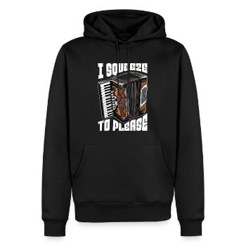 Accordion I Squeeze To Please Musical Instrument - Men’s Premium Organic Hoodie - black - Front - Nico (187cm)