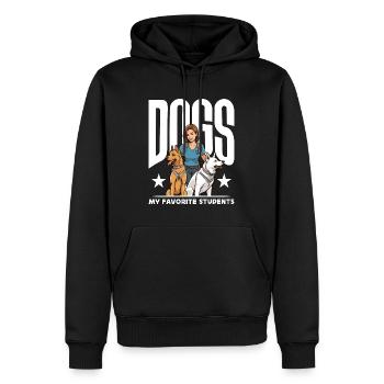 Dog Trainer Dogs My Favorite Students Animal Lover - Männer Premium Bio Hoodie - Schwarz - Vorne - Nico (187cm)