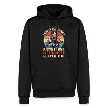 Fiddle I Guess You Didn't Know String Instrument - Männer Premium Bio Hoodie - Schwarz - Vorne - Nico (187cm)