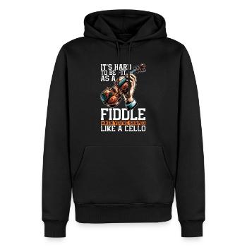 Le violon est difficile d’être en forme en tant qu’instrument à cordes - Sweat à capuche Premium bio Homme - noir - Devant - Nico (187cm)