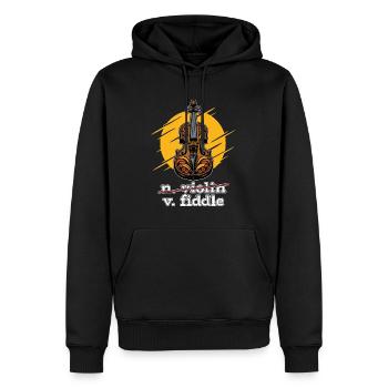 Violon Passionné d’instruments à cordes Violoniste - Sweat à capuche Premium bio Homme - noir - Devant - Nico (187cm)