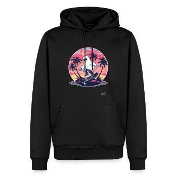 Skateboard V fantômes - Sweat à capuche Premium bio Homme - noir - Devant - Nico (187cm)