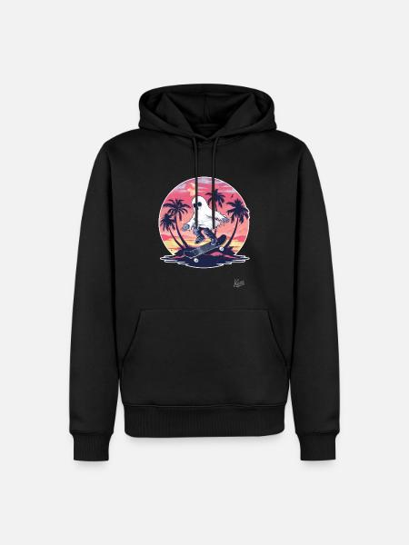 Skateboarding V ghosts - Men’s Premium Organic Hoodie - black