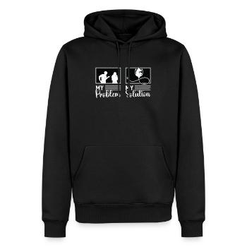 Veterinary Medicine My Problem My Pictogram Mom - Männer Premium Bio Hoodie - Schwarz - Vorne - Nico (187cm)