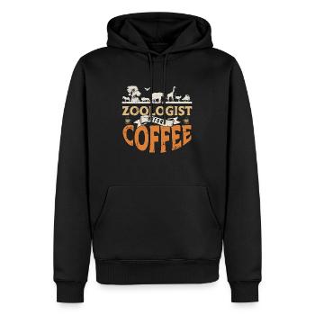Zoologist Before Coffee Zookeeper Coffee Lover - Men’s Premium Organic Hoodie - black - Front - Nico (187cm)
