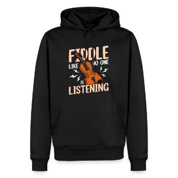 Fiddle Like No One's Listening String Instrument - Men’s Premium Organic Hoodie - black - Front - Nico (187cm)