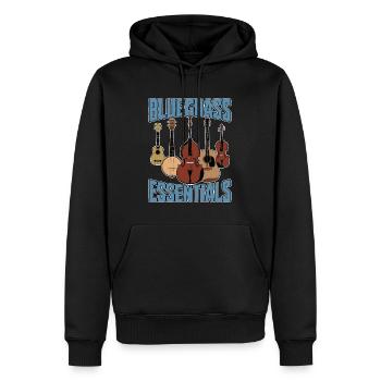 Bluegrass Essentials Instrument à cordes Amateur de musique - Sweat à capuche Premium bio Homme - noir - Devant - Nico (187cm)