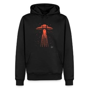 Eine weitere Entführung durch Außerirdische, UFO - Männer Premium Bio Hoodie - Schwarz - Vorne - Nico (187cm)