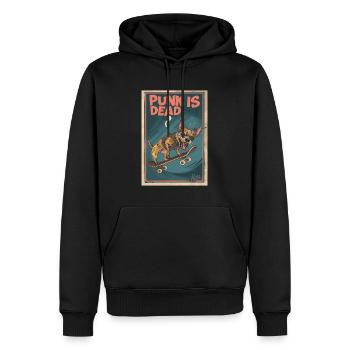 Skateboard Zombie Dog : Punk est mort - Sweat à capuche Premium bio Homme - noir - Devant - Nico (187cm)