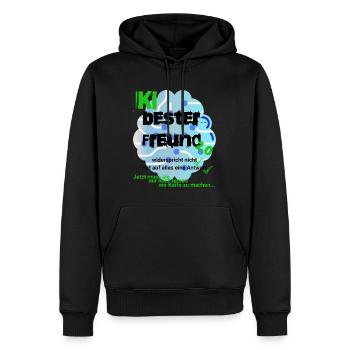 Künstliche Intelligenz Bester Freund 2.0 - Männer Premium Bio Hoodie - Schwarz - Vorne - Nico (187cm)