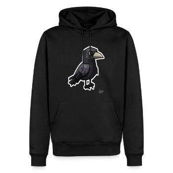 Seltsamer dunkler Rabe - Männer Premium Bio Hoodie - Schwarz - Vorne - Nico (187cm)