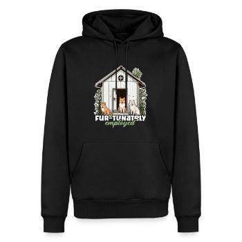 Animal Shelter Fur-tunately Employed Veterinarian - Männer Premium Bio Hoodie - Schwarz - Vorne - Nico (187cm)