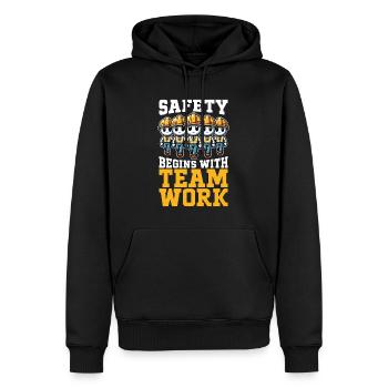 Safety Officer Safety Begins With Patrol Control - Männer Premium Bio Hoodie - Schwarz - Vorne - Nico (187cm)