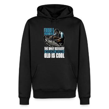 La chasse aux fossiles : la seule activité : paléontologue - Sweat à capuche Premium bio Homme - noir - Devant - Nico (187cm)