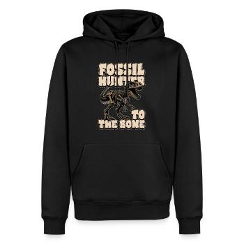 Fossil Hunter To The Bone Loves Fossil Collecting - Männer Premium Bio Hoodie - Schwarz - Vorne - Nico (187cm)