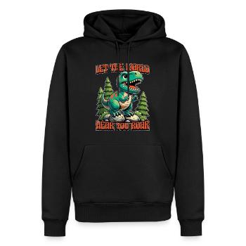 Paleontology Let The World Hear Your Prehistoric - Männer Premium Bio Hoodie - Schwarz - Vorne - Nico (187cm)