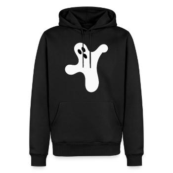 T-shirt d’Halloween Ghost spooky chemise mignonne - Sweat à capuche Premium bio Homme - noir - Devant - Nico (187cm)