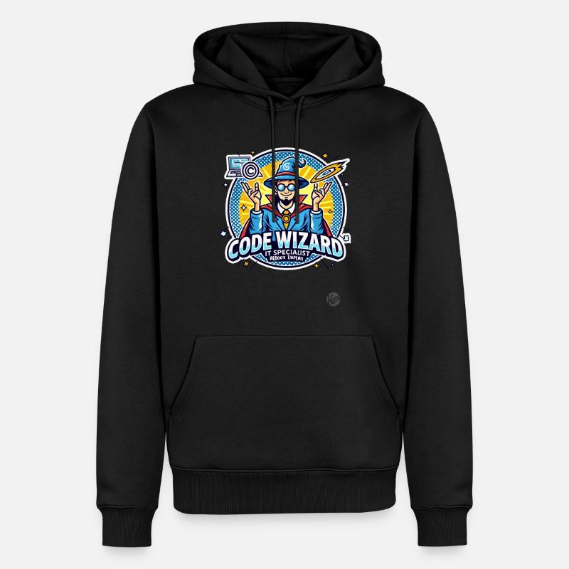 Code-Zauberer Neustart-Spezialist IT-Experte - Männer Premium Bio Hoodie - Schwarz