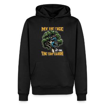 Logging My Office Is On The Top Floor Tree Climber - Männer Premium Bio Hoodie - Schwarz - Vorne - Nico (187cm)