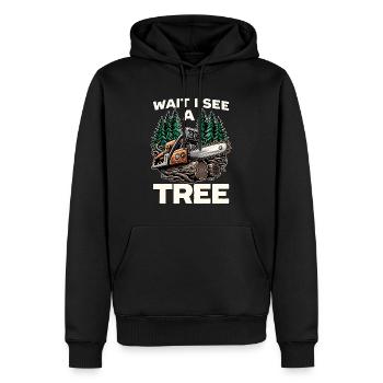 Tree Surgeon Wait I See A Tree Arboriculturist - Männer Premium Bio Hoodie - Schwarz - Vorne - Nico (187cm)