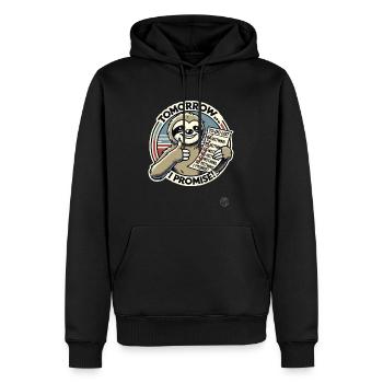 Promis de ne rien faire, liste de choses à faire paresseuse - Sweat à capuche Premium bio Homme - noir - Devant - Nico (187cm)