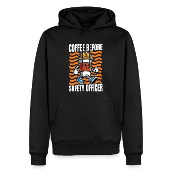 Safety Officer Coffee Safety Manager Coffee Lover - Männer Premium Bio Hoodie - Schwarz - Vorne - Nico (187cm)