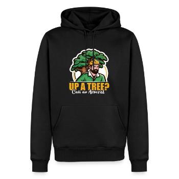 Arborist Up A Tree Call Woodcutter Forest Worker - Männer Premium Bio Hoodie - Schwarz - Vorne - Nico (187cm)