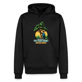 Arborist Skilled In Tree Maintenance Forest Worker - Men’s Premium Organic Hoodie - black - Front - Nico (187cm)