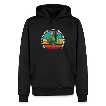 Arborist Wood You Believe I Climb Trees Woodcutter - Männer Premium Bio Hoodie - Schwarz - Vorne - Nico (187cm)