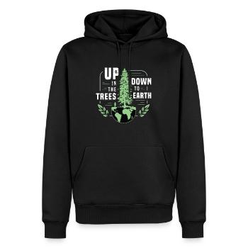 Tree Surgeon Up In The Trees Down To Forest Worker - Männer Premium Bio Hoodie - Schwarz - Vorne - Nico (187cm)